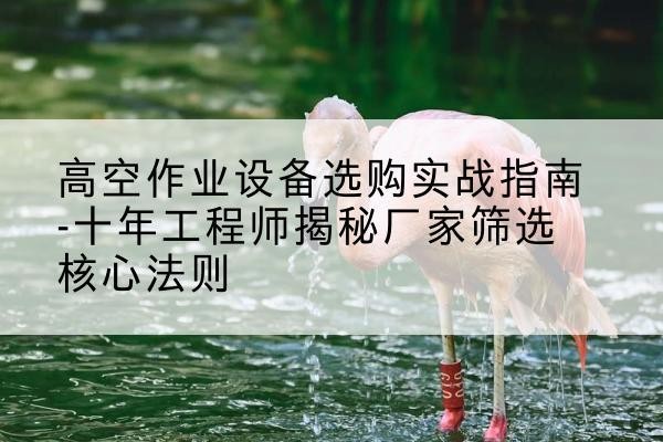 扎兰屯剪叉式升降机厂家-高空作业设备选购实战指南-十年工程师揭秘厂家筛选核心法则