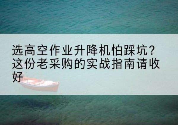 扎兰屯高空作业升降机厂家推荐-选高空作业升降机怕踩坑？这份老采购的实战指南请收好